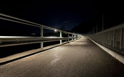 Integrerad räckesbelysning gör cykelvägen trygg – dygnet runt